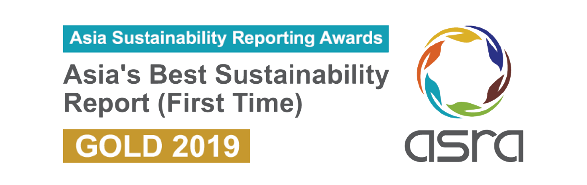The Asia’s Best Sustainability Report 2019 (First Time) Gold level.